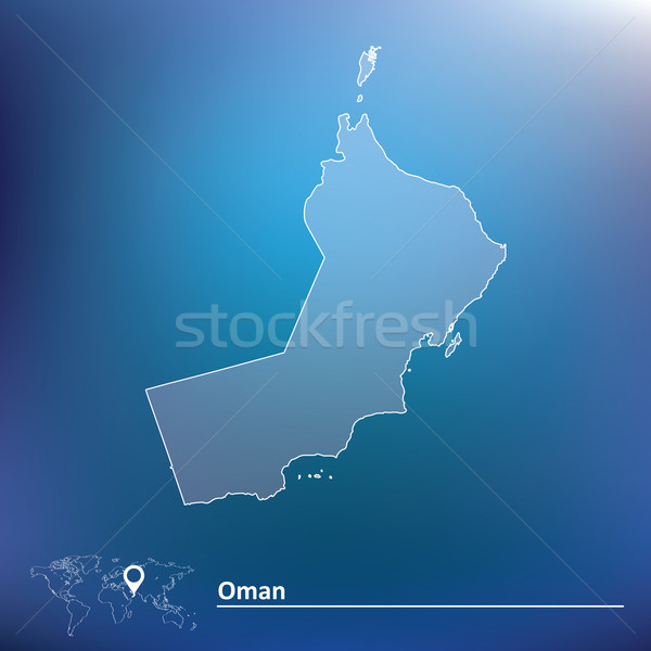 Mappa Oman sfondo segno verde viaggio Foto d'archivio © ojal