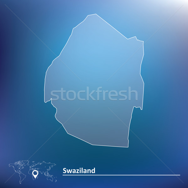 Térkép Szváziföld utazás Afrika sziluett szín Stock fotó © ojal
