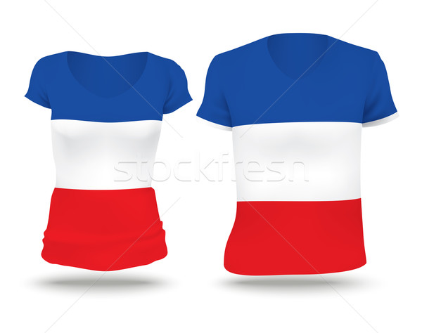 Flag shirt design of Serbia and Montenegro Stock photo © ojal