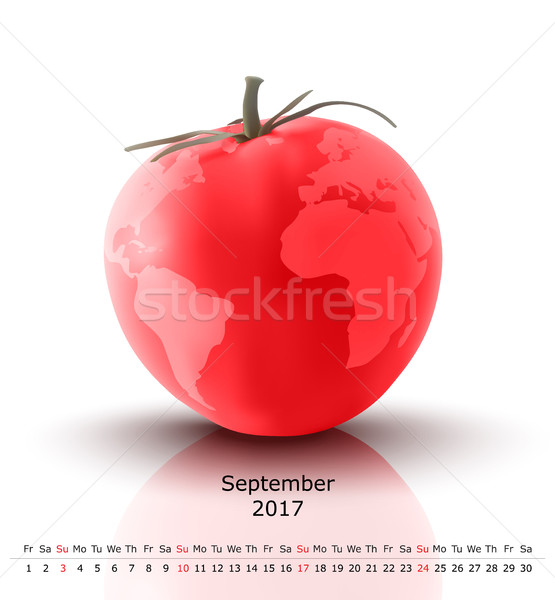 September 2017 tomato calendar Stock photo © ojal