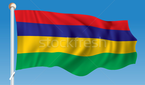 Bandiera Mauritius texture mappa mondo sfondo Foto d'archivio © ojal