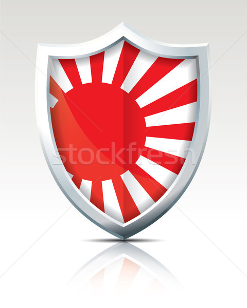 Shield with Flag of Japanese Naval Ensign Stock photo © ojal