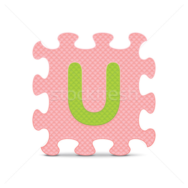 Vector letter 'U' written with alphabet puzzle Stock photo © ojal