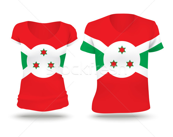 Flag shirt design of Burundi Stock photo © ojal