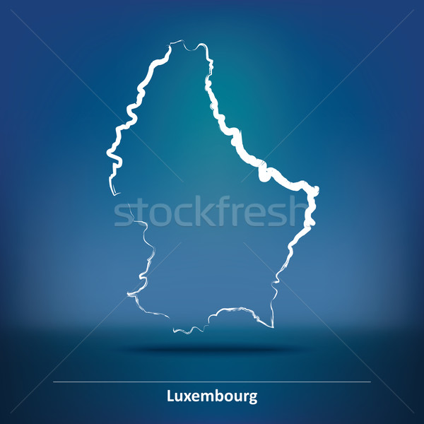 Doodle Map of Luxembourg Stock photo © ojal