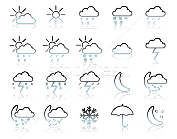 weather icon set Stock photo © ojal