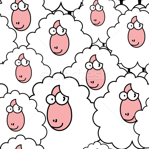 funny sheep pattern Stock photo © ojal