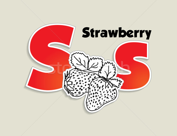 Fruits and vegetables alphabet - letter S Stock photo © ojal