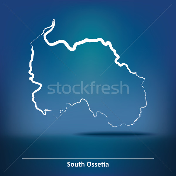 Foto stock: Rabisco · mapa · sul · textura · mão · mundo