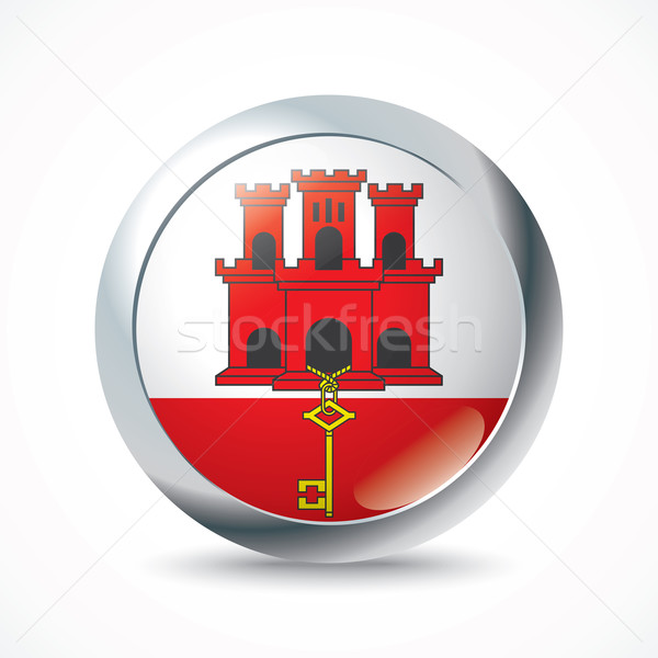 Gibraltar flag button Stock photo © ojal