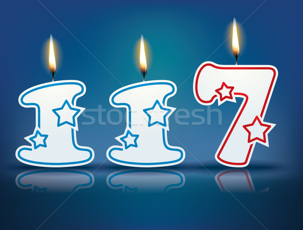 Birthday candle number 117 Stock photo © ojal