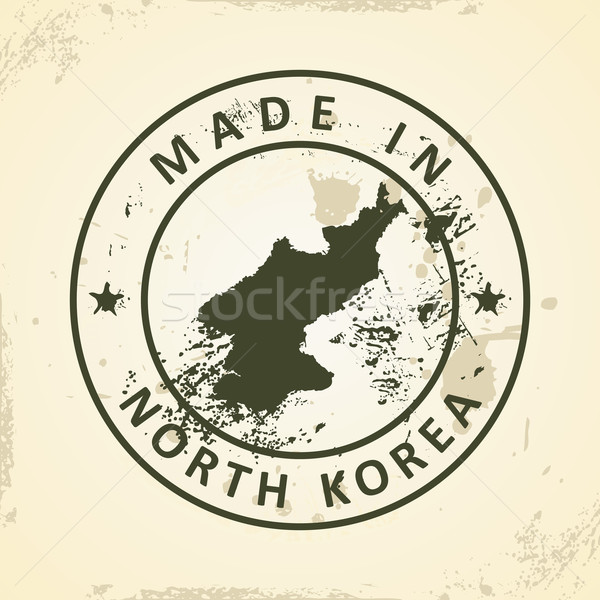 Stempel Karte nördlich Grunge Design Welt Stock foto © ojal