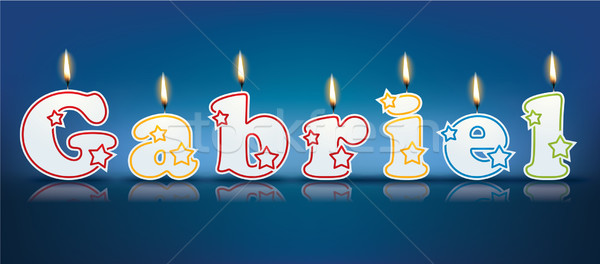 Stock photo: GABRIEL written with burning candles