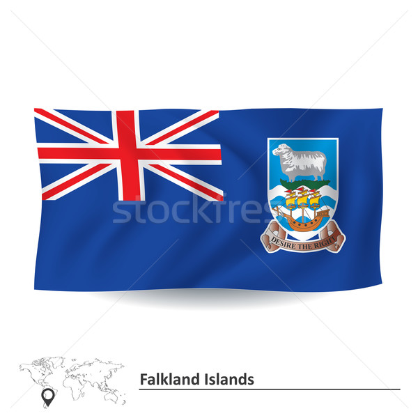 Banderą falklandy projektu świat podpisania podróży Zdjęcia stock © ojal