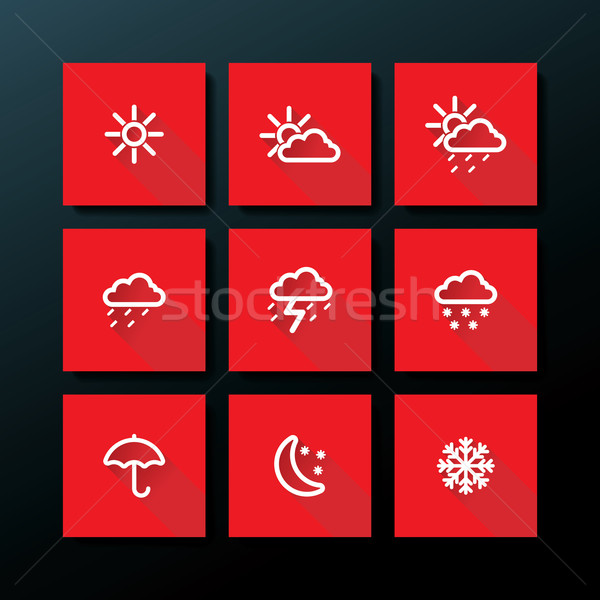 Weather icon set Stock photo © ojal