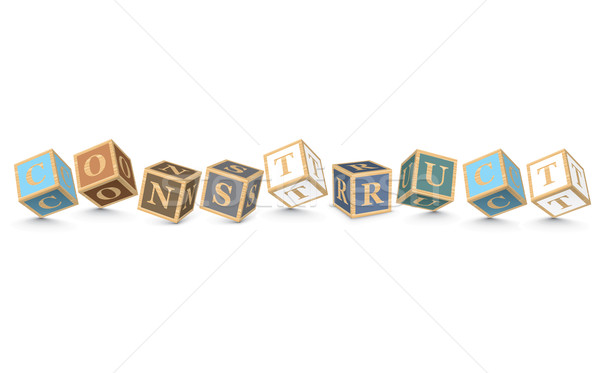Word CONSTRUCT written with alphabet blocks Stock photo © ojal