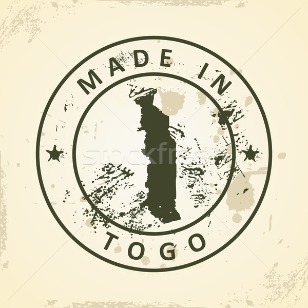 Stamp with map of Togo Stock photo © ojal