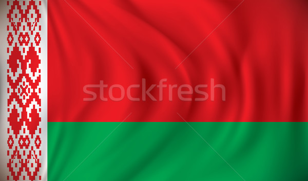 Flagge Weißrussland Kunst Zeichen Farbe weiß Stock foto © ojal