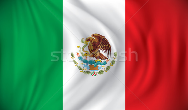Stock fotó: Zászló · Mexikó · textúra · térkép · világ · utazás