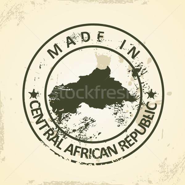 Stamp with map of Central African Republic Stock photo © ojal