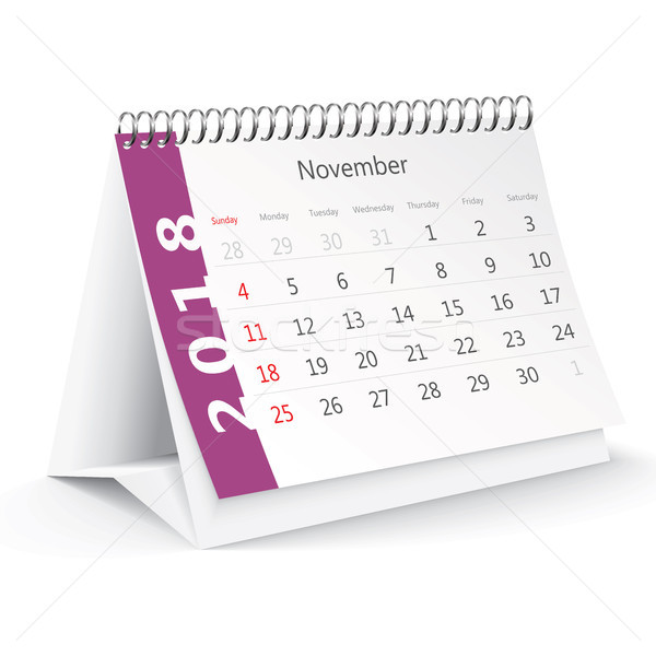 November 2018 desk calendar Stock photo © ojal
