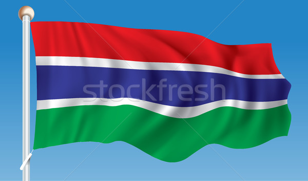 Banderą Gambia streszczenie świat sztuki podróży Zdjęcia stock © ojal