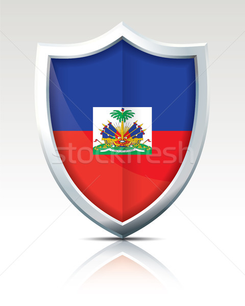 Shield with Flag of Haiti Stock photo © ojal