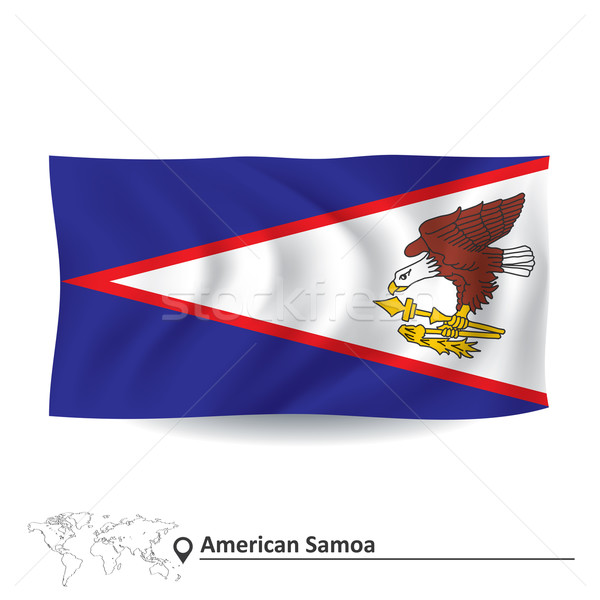 Banderą Samoa Amerykańskie działalności świat ziemi sztuki Zdjęcia stock © ojal