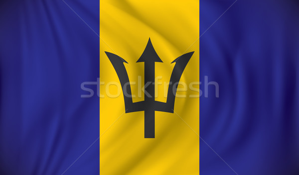 Banderą Barbados tekstury Pokaż świat sztuki Zdjęcia stock © ojal