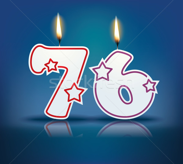 Birthday candle number 76 Stock photo © ojal