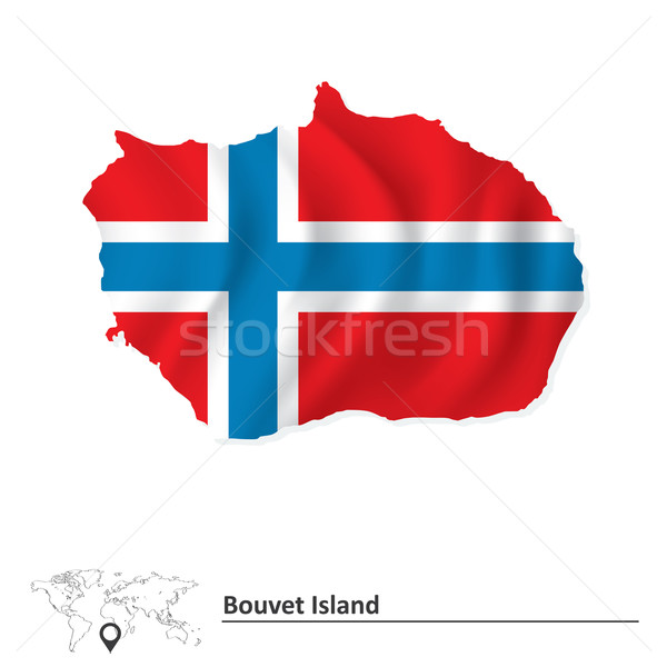 Map of Bouvet Island with flag Stock photo © ojal