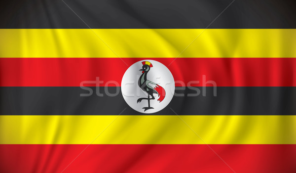 Foto stock: Bandera · Uganda · mundo · signo · aves · África