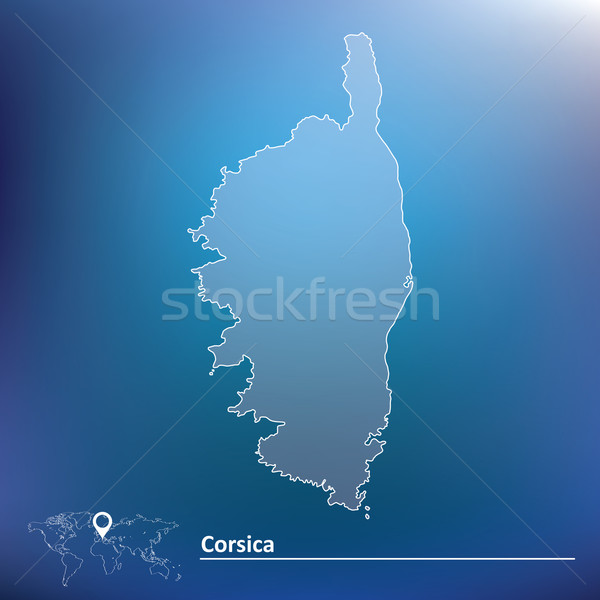 Foto stock: Mapa · córcega · mar · brújula · cabeza · isla