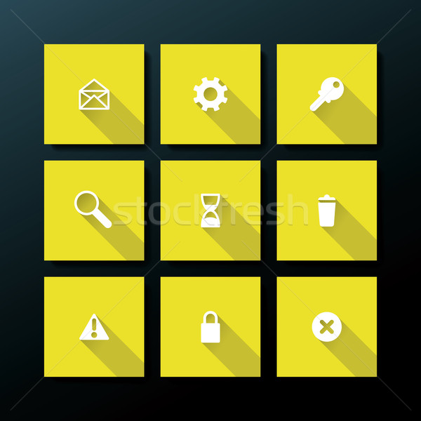 Stock photo: Vector flat web icon set