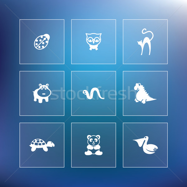 Vector flat baby toy icon set Stock photo © ojal