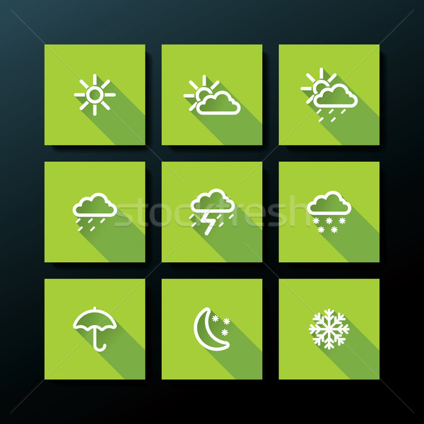 Weather icon set Stock photo © ojal