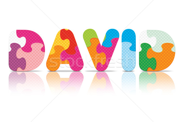 Vector DAVID written with alphabet puzzle Stock photo © ojal