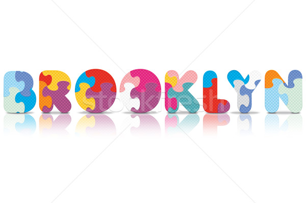Vector BROOKLYN written with alphabet puzzle Stock photo © ojal
