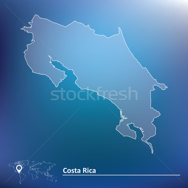 Mapa Costa Rica fundo arte assinar viajar Foto stock © ojal