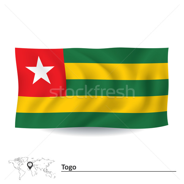 Banderą Togo tekstury tle zielone Afryki Zdjęcia stock © ojal
