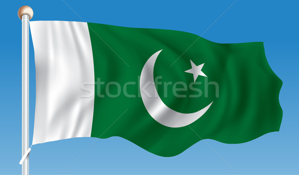 Stock foto: Flagge · Pakistan · Karte · Hintergrund · Erde · Zeichen