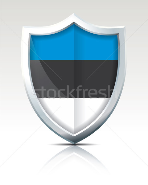 Shield with Flag of Estonia Stock photo © ojal