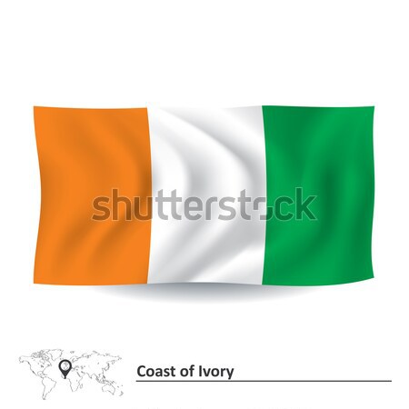 Vlag kust ivoor kunst groene reizen Stockfoto © ojal
