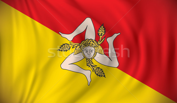 Flag of Sicily Stock photo © ojal