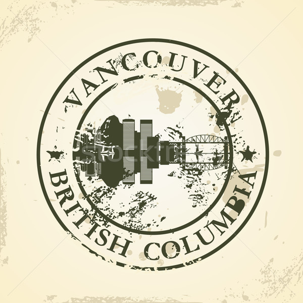 Grunge rubber stamp with Vancouver, British Columbia Stock photo © ojal