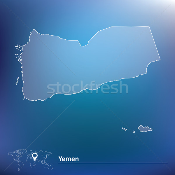 Stockfoto: Kaart · Jemen · textuur · ontwerp · reizen · silhouet