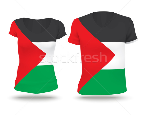 Flag shirt design of West Bank Stock photo © ojal