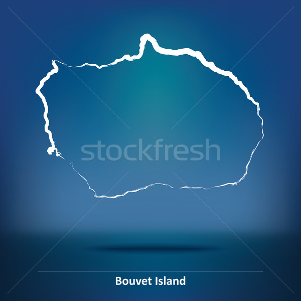 Doodle Map of Bouvet Island Stock photo © ojal