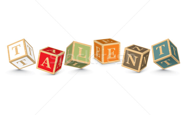 Word TALENT written with alphabet blocks Stock photo © ojal