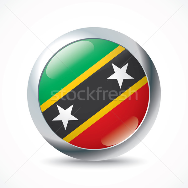 Saint Kitts and Nevis flag button Stock photo © ojal